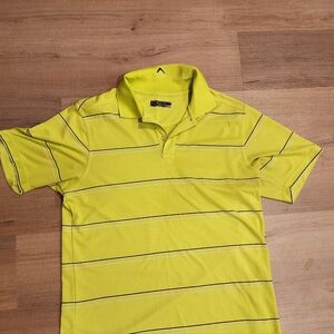 Men's Callaway Yellow Striped Polo Shirt
